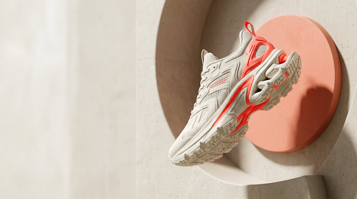 STRIDE Velocity X performance sneaker in an editorial studio